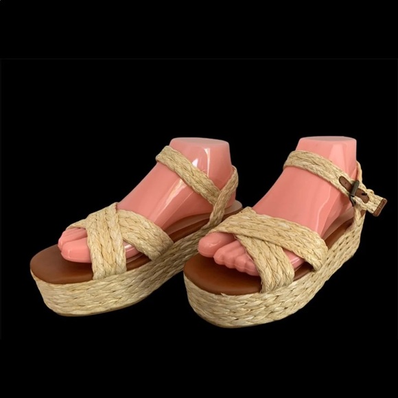Bamboo 7.5 straw platform sandals - Picture 3 of 11
